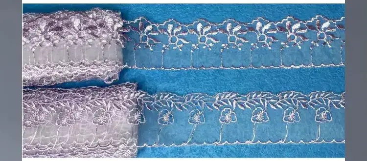 Wholesale High Quality Colorful Embroidery Lace Trimmingmesh Lace